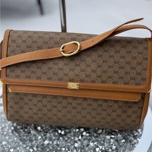 Gucci micro gg Brown and Tan Monogram Bag
